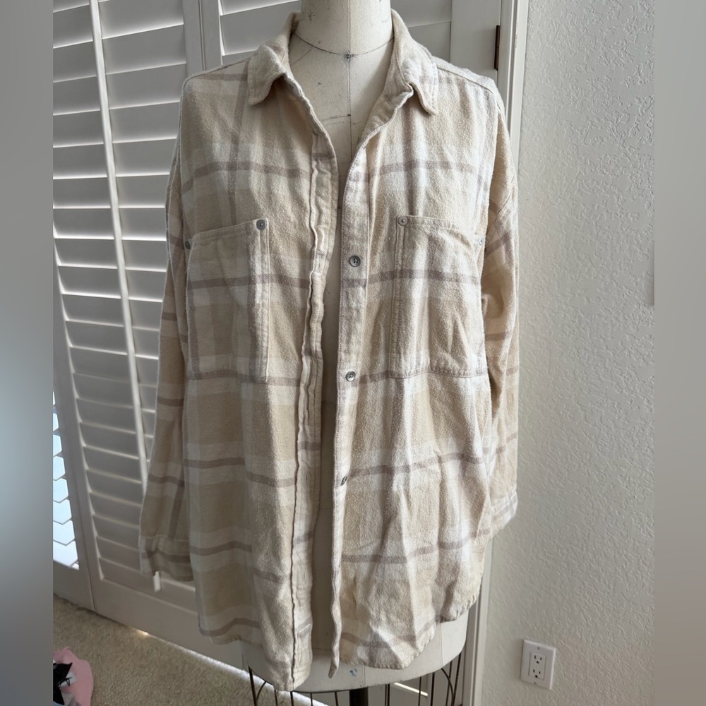 Cream Plaid Shirt